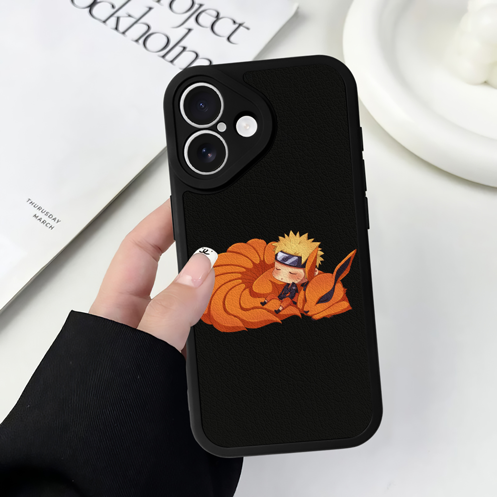 （画像用） NARUTO -ナルト- うずまき ナルト Uzumaki Naruto 【iPhone 16シリーズ対応】シリコンスマホケース（レザー調） 材質：シリコン